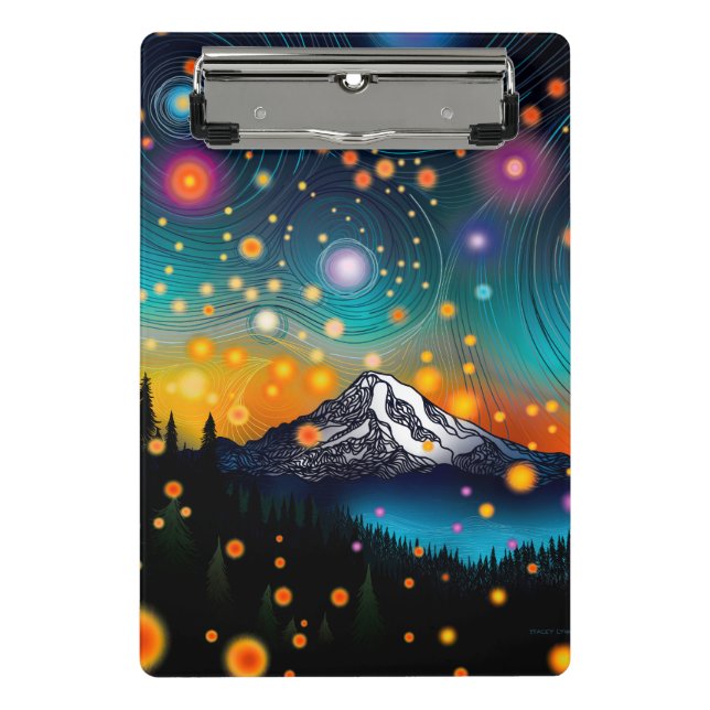 Rainier Starry Sky Mini Klemmbrett (Vorderseite)