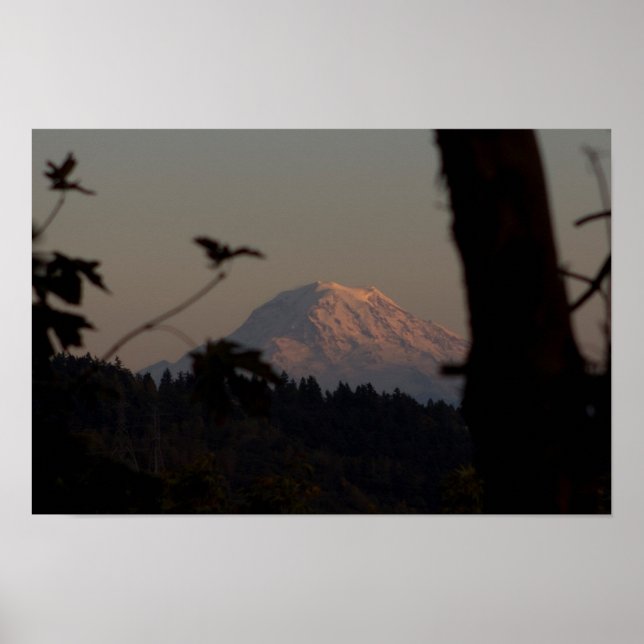 Rainier Sunset, Tacoma, WA Poster (Vorne)