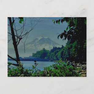 Rainier vom Strand von Owen Postkarte