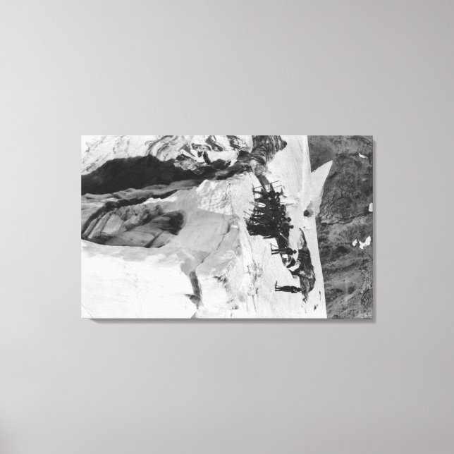 Rainier, WA Nisqually Glacier Climbers Leinwanddruck (Vorderseite)