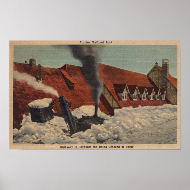 Rainier, WA - Paradise Inn Poster (Vorne)