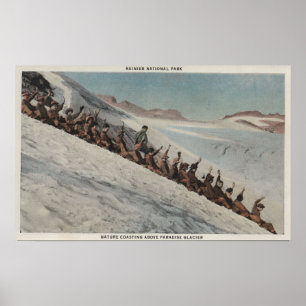 Rainier, WA - Reihe von Personen Poster