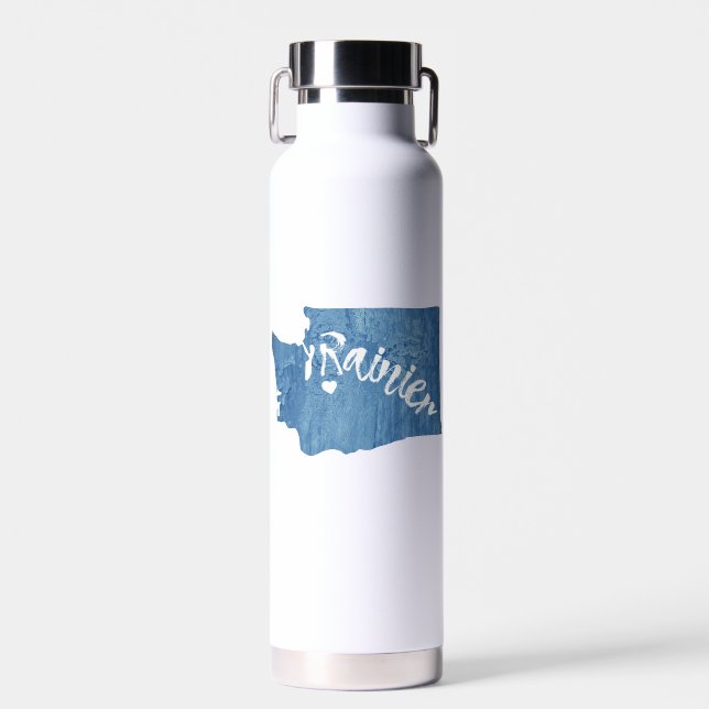 Rainier Washington Wood Grain Trinkflasche (Vorne)