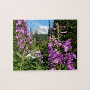 Rainier zwischen Lila Phlox-Blume Puzzle