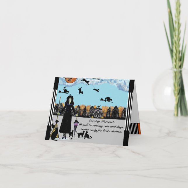 Raining Katzen und Hunde! Zweite in einer Reihe Karte (Vorderseite)