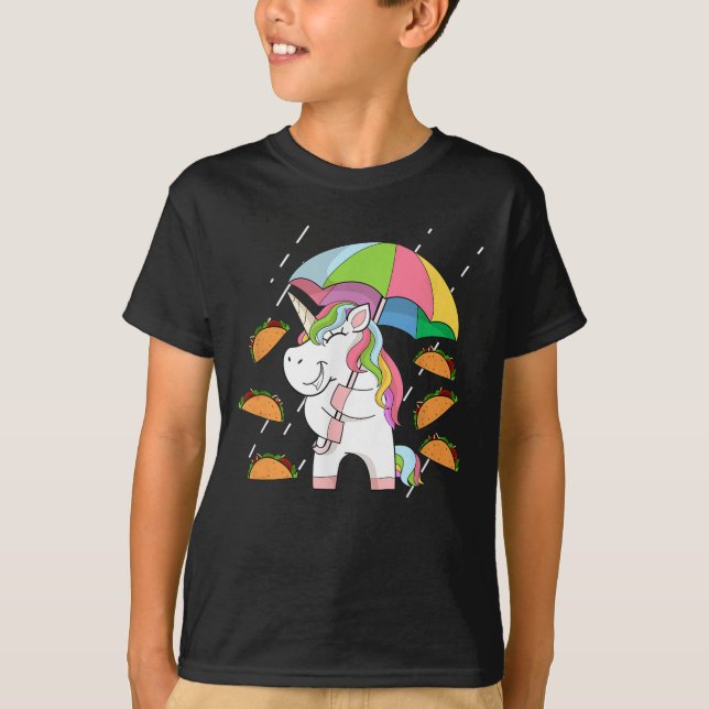 Raining Tacos Unicorn Mexican Cinco de Mayo T-Shirt (Vorderseite)