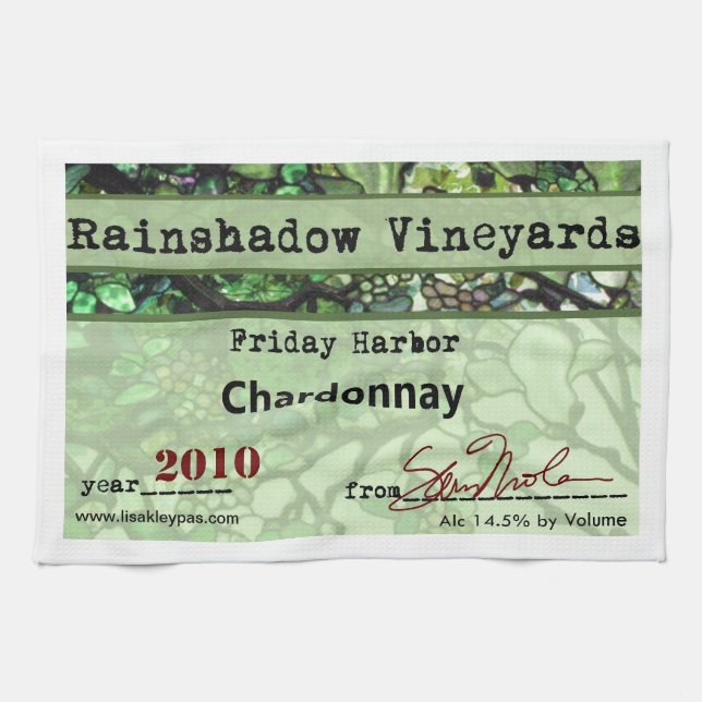 Rainshadow-Weinberg-Chardonnay-Geschirrtuch Handtuch (Horizontal)