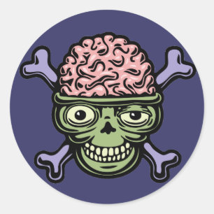 rainskull runder aufkleber