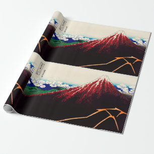 Rainsturm unter dem Gipfel von Katsushika Hokusai Geschenkpapier