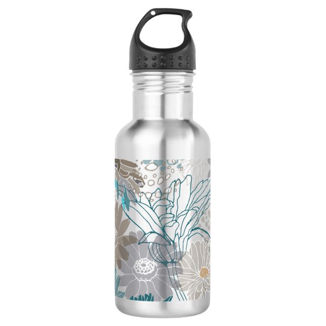 Rainy Blooms Coffee Tasse Edelstahlflasche (Vorderseite)