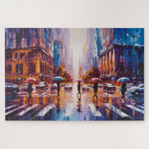 Rainy City Puzzle, 16 Zoll x 20 Zoll, 520 Stück Puzzle