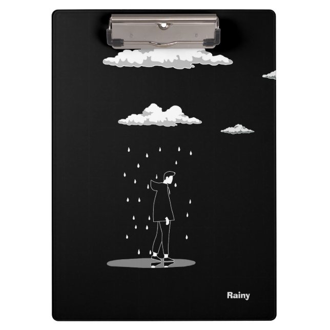 Rainy Clipboard Klemmbrett (Vorderseite)