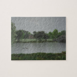 Rainy Day am Lake Jigsaw Puzzle