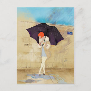 Rainy Day Blume Postkarte