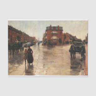 Rainy Day, Boston, Childe Hassam Seidenpapier