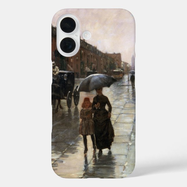 Rainy Day, Boston, Frederick Childe Hassam Case-Mate iPhone Hülle (Rückseite)