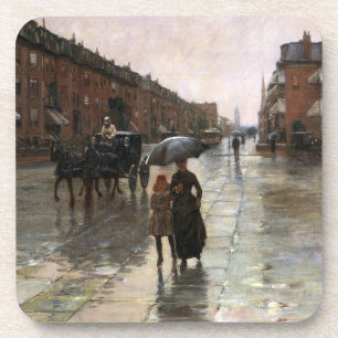 Rainy Day, Boston, Frederick Childe Hassam Getränkeuntersetzer