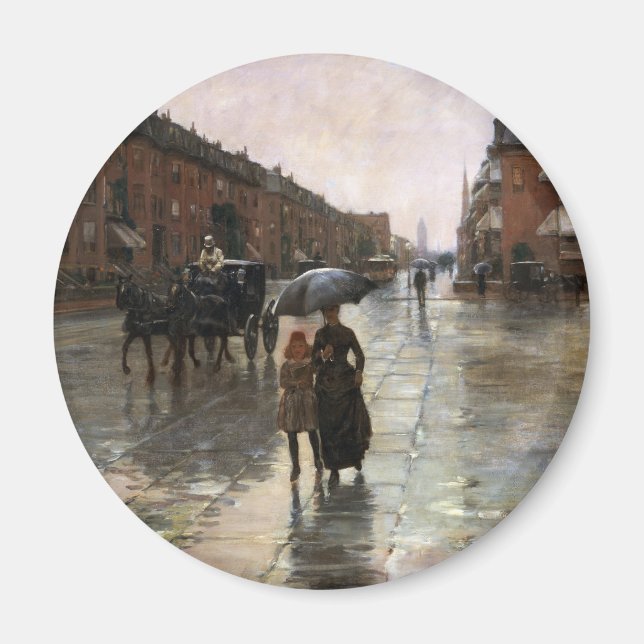 Rainy Day, Boston, Frederick Childe Hassam Magnet (Vorne)