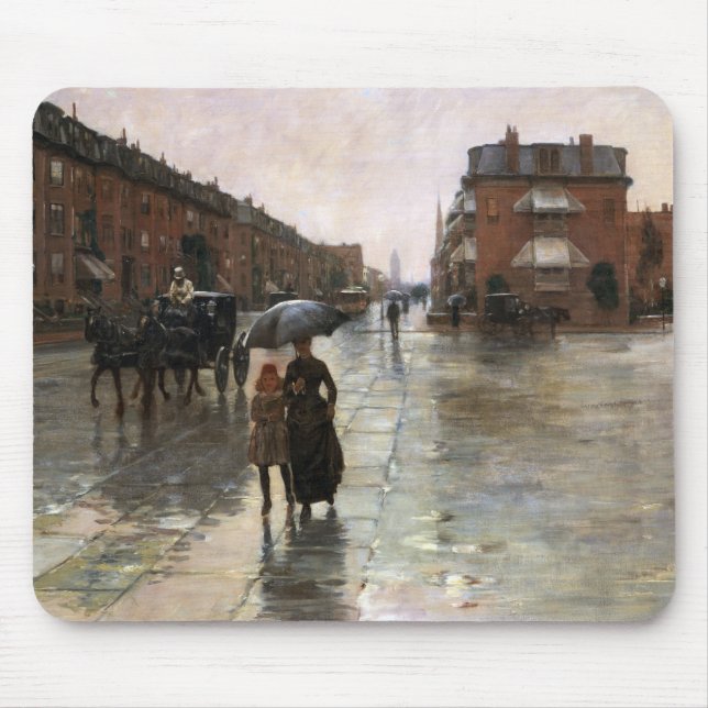 Rainy Day, Boston, Frederick Childe Hassam Mousepad (Vorne)
