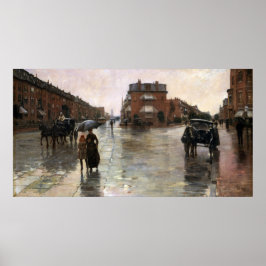 Rainy Day, Boston, Frederick Childe Hassam Poster