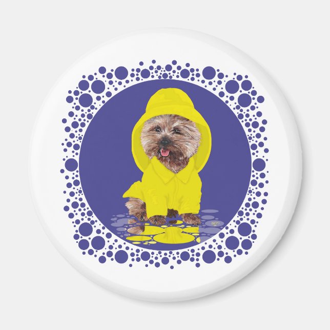 Rainy Day Cairn Terrier Magnet (Vorne)