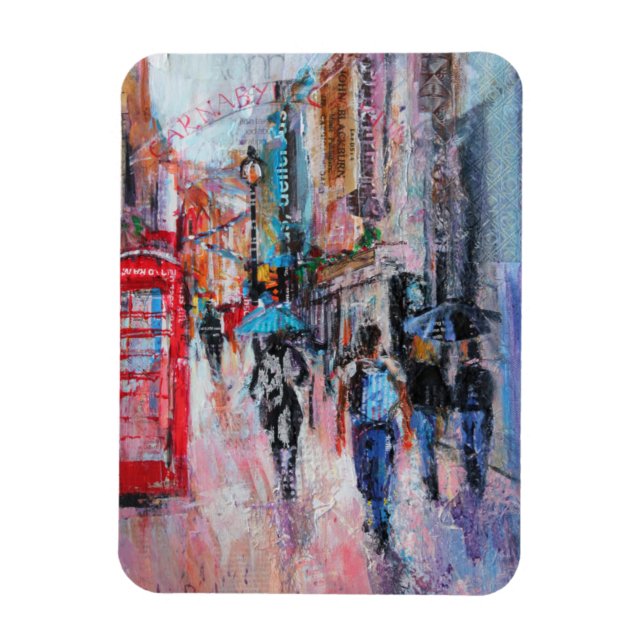 Rainy Day Carnaby Street Magnet (Vertikal)