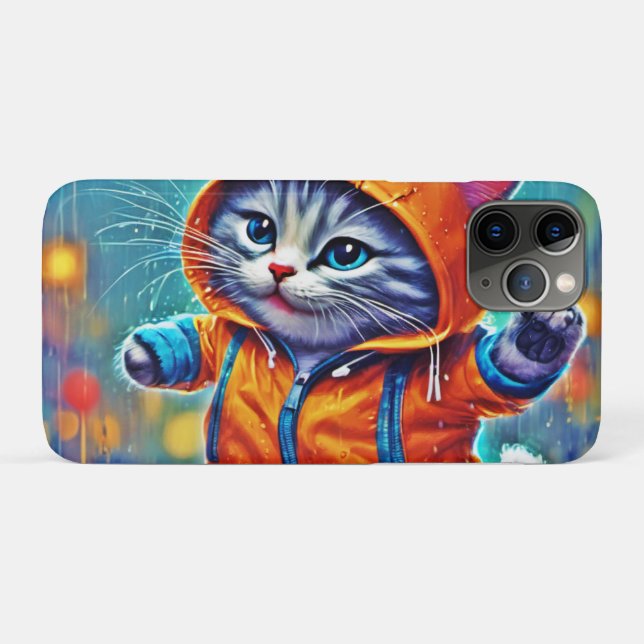 Rainy Day Cat Dance Case-Mate iPhone Hülle (Rückseite (Horizontal))