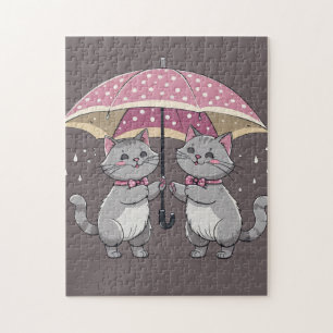 Rainy Day Cat Friends Puzzle