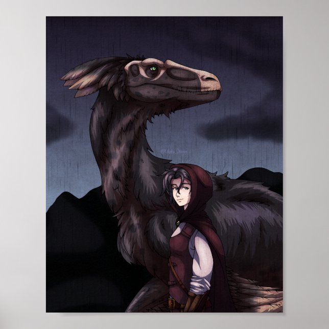 Rainy Day Dinosaur Poster (Vorne)