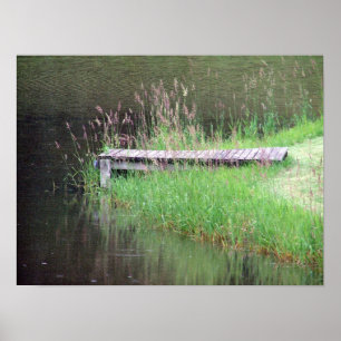 Rainy Day Dock Poster