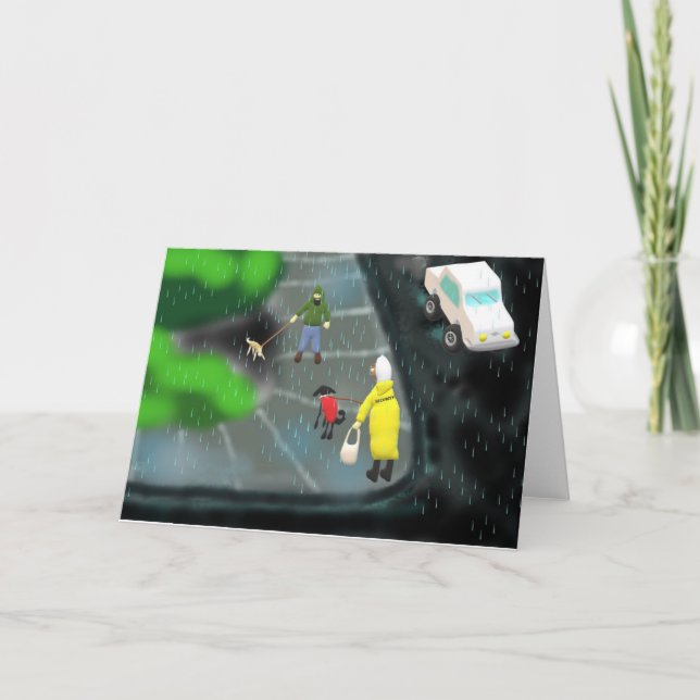 Rainy Day Feiertagskarte (Vorderseite)