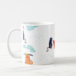 Rainy Day Friends: Cat Dog Vintag Kaffeetasse