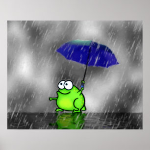 Rainy Day Frosch Print Poster
