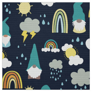 Rainy Day Gnomes Rainbow Kids Stoff