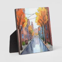 Rainy Day in Boston | Aquarellmalerei MA Art: