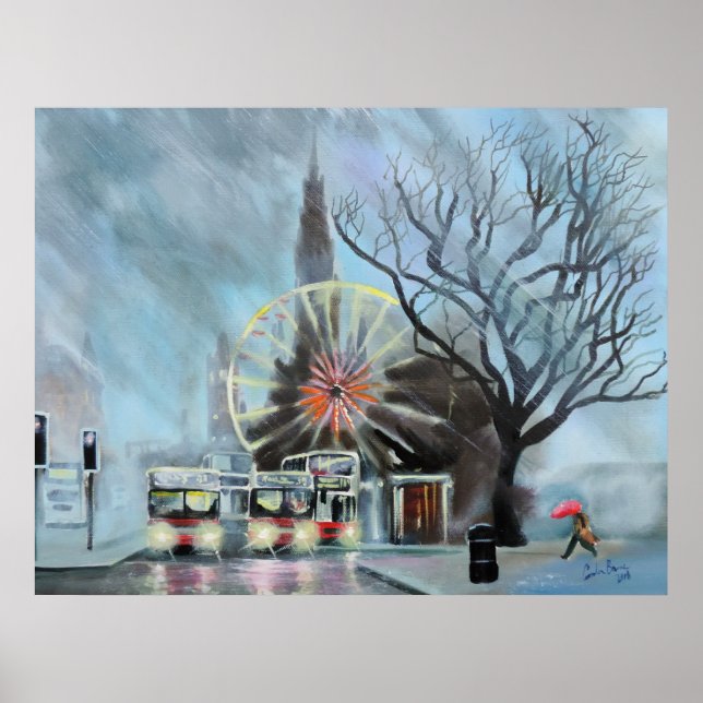 Rainy Day in Edinburgh Poster (Vorne)