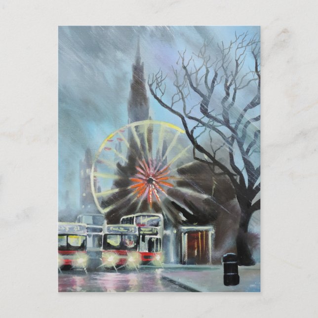 Rainy Day in Edinburgh Postkarte (Vorderseite)