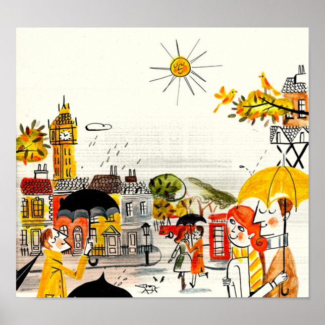 Rainy Day in London Poster (Vorne)