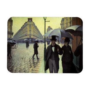 Rainy Day in Paris durch Gustave Caillebotte Magnet