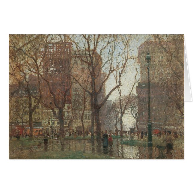 Rainy Day, Madison Square, New York, Paul Cornoyer (Vorderseite (Horizontal))