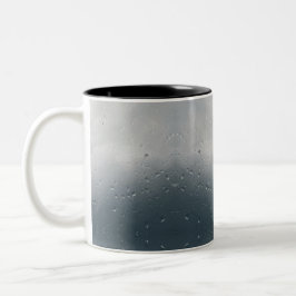 Rainy Day Mood Gray Raindrops Print Tasse