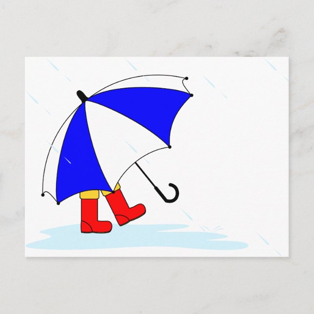 Rainy Day Postcard Postkarte (Vorderseite)