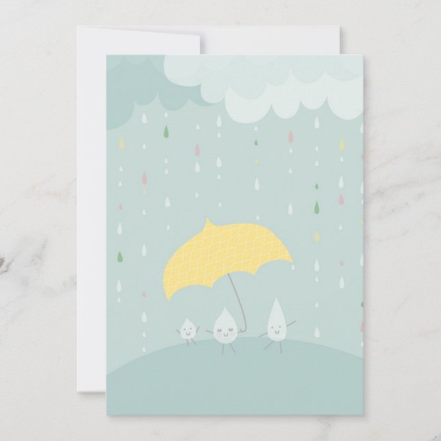 Rainy Day Stationery Mitteilungskarte (Vorderseite)