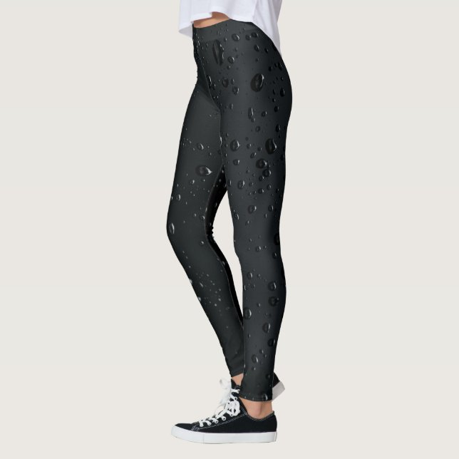 Rainy Day Wet Drops Leggings - Einzigartiges Desig (Links)