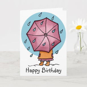 Rainy Days Birthday Personalisiert Karte