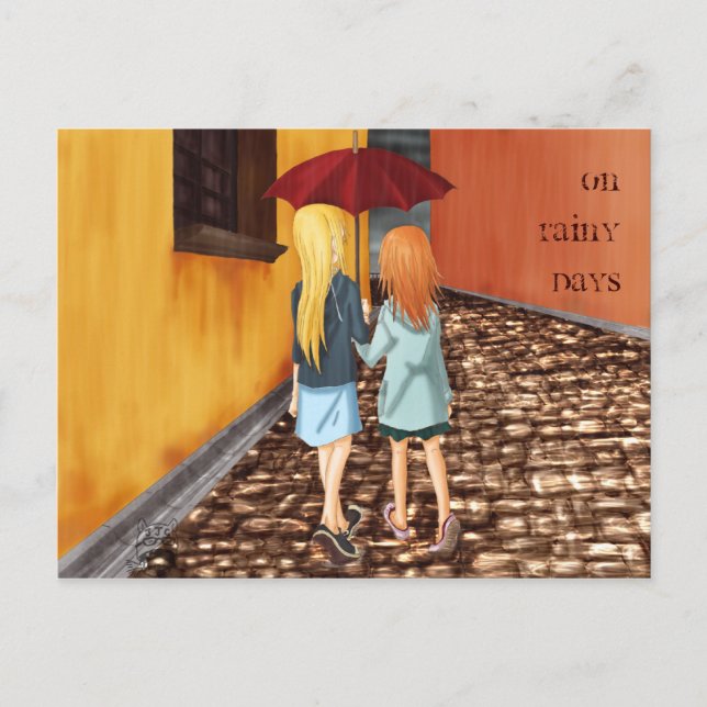 Rainy Days Postkarte (Vorderseite)