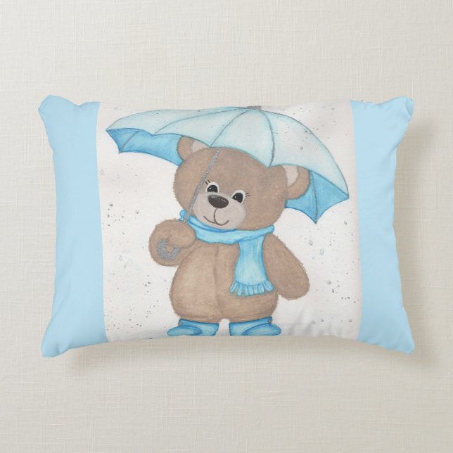 Rainy Daze Teddy Bear Dekokissen (Vorderseite)