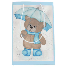 Rainy Daze Teddy Bear Mittlere Geschenktüte