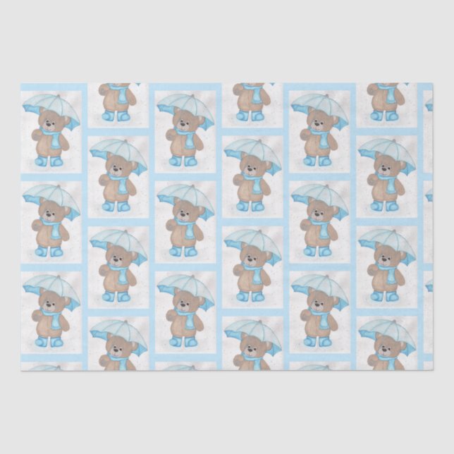 Rainy Daze Teddy Bear Seidenpapier (Vorderseite)