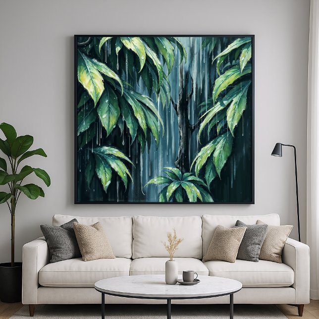 Rainy Forest - ruhige Illustration Art Poster (Von Creator hochgeladen)
